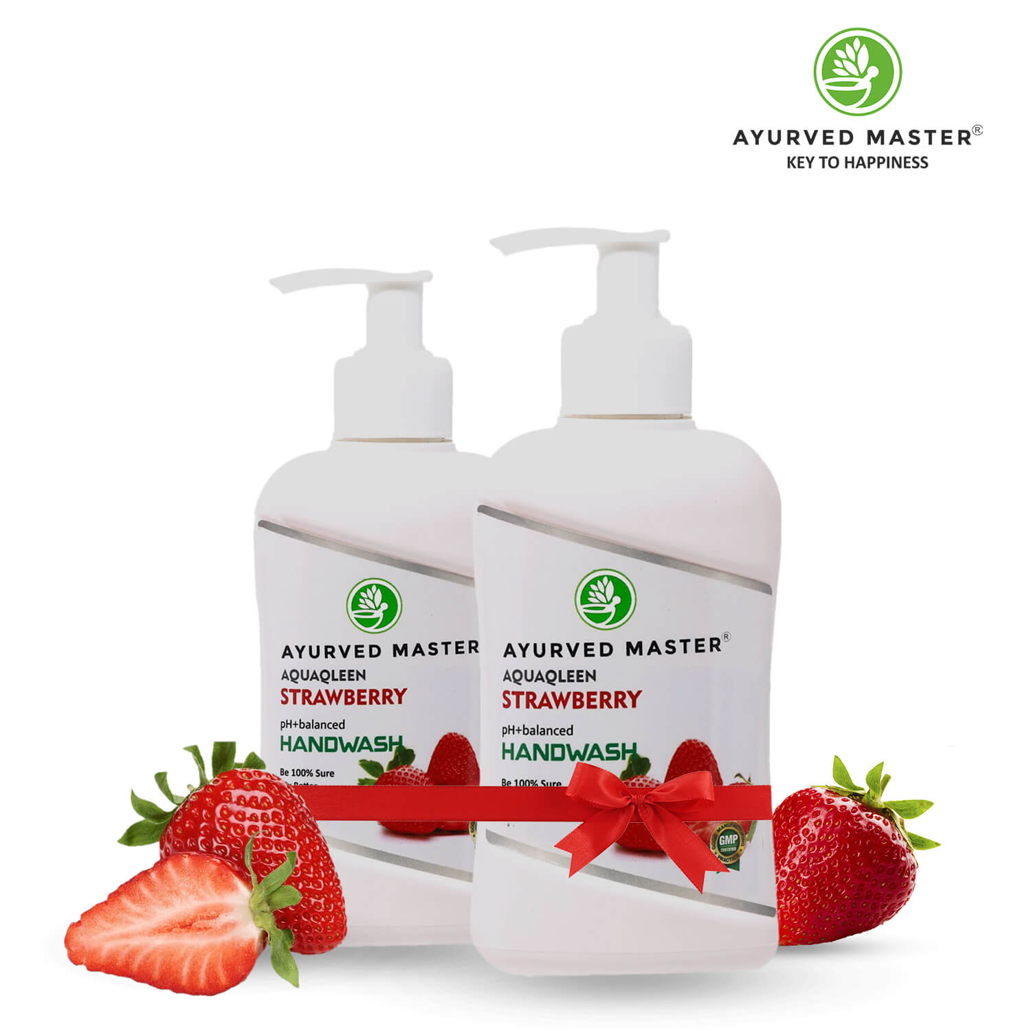 Advanced Skincare Moisturizing Liquid Strawberry Hand Wash Dispenser Bottle, Fights 100  Illness Causing Germs | 500 ml (250ml*2)