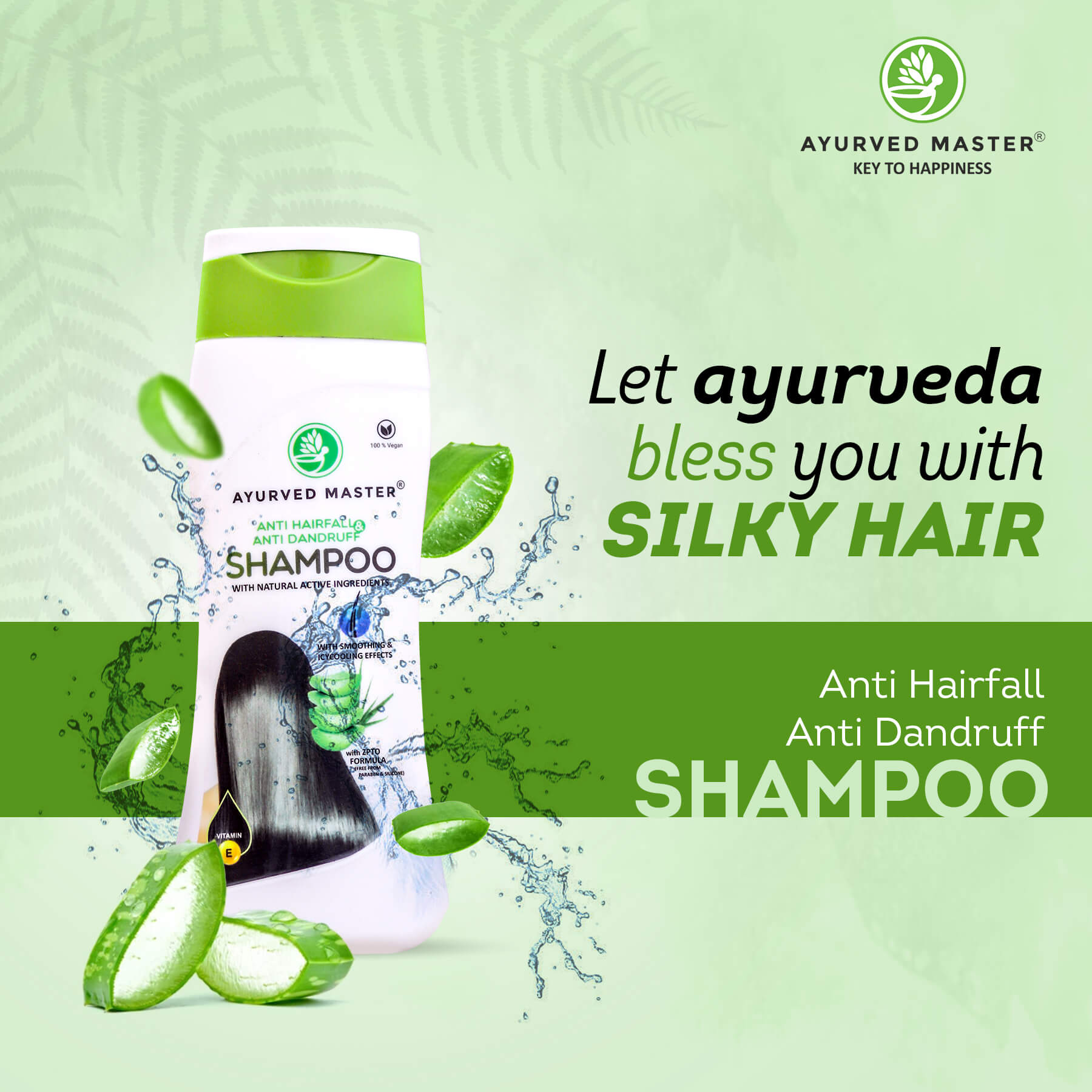 Anti Hairfall and Anti Dandruff Aloe Vera Based Shampoo With Natural Active Ingredients | 200ML