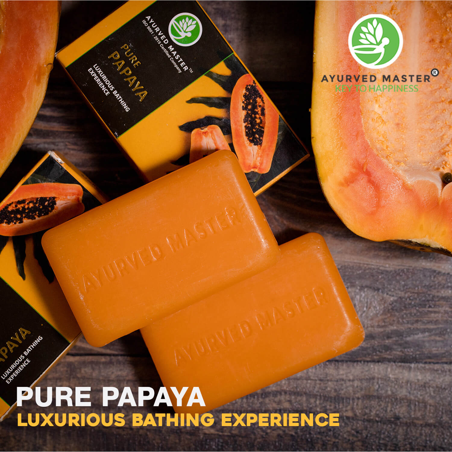 Pure Papaya Handmade Soap For Skin Lightening and Brightening and Luxurious Bathing Experience | 125GM