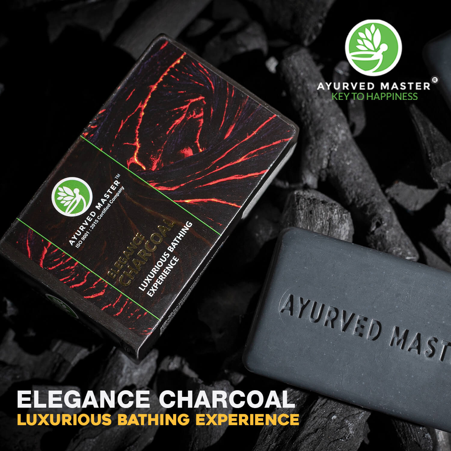 Activated Natural Charcoal Handmade Soap, Treats Oily Skin, Reduces Acne and Makes Skin Tighter and Firmer | 125GM