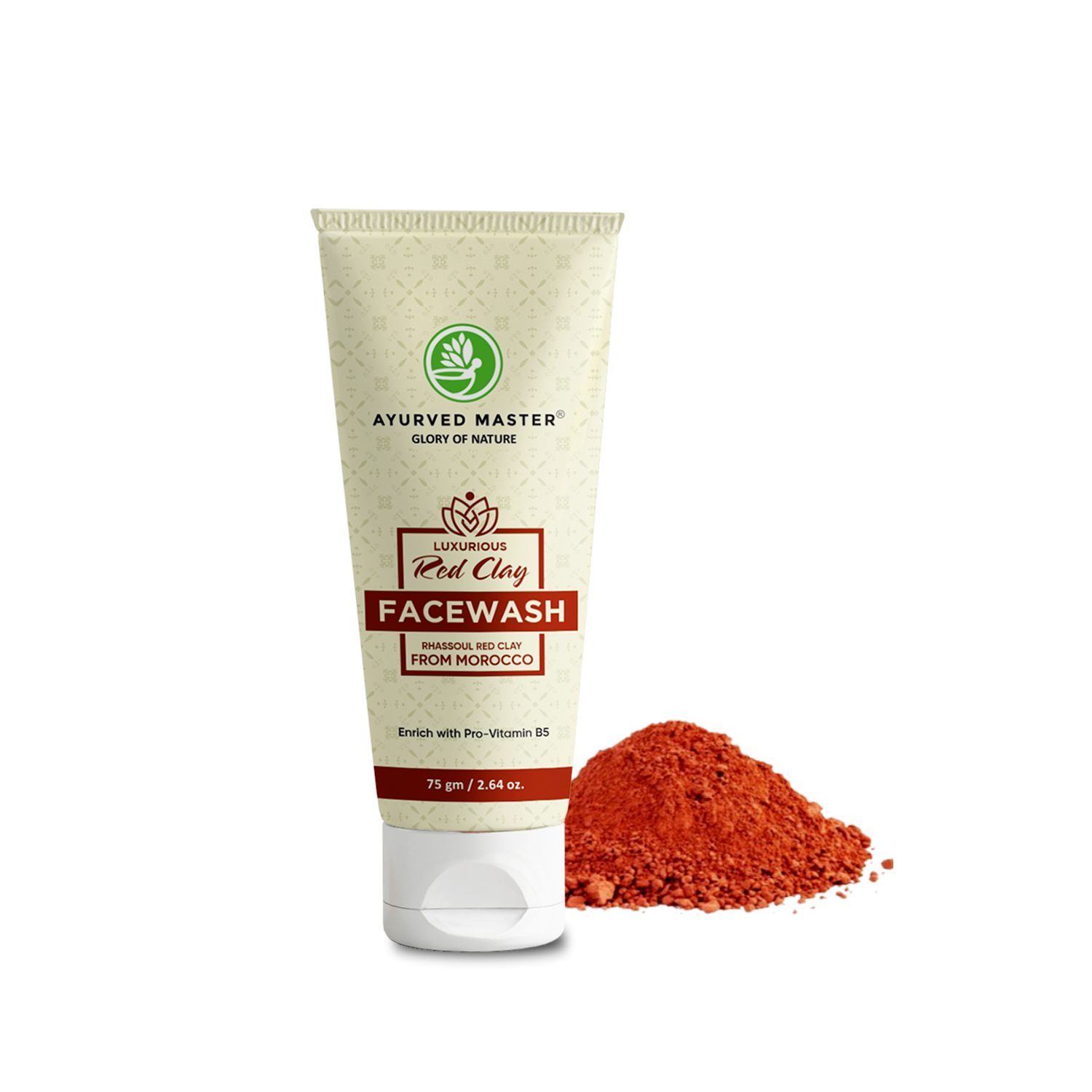 Natural Clay with Moroccan Red Clay and Pro Renew Complex Reduces wrinkles, minimizes pores, and provides moisture & hydrated skin Face Wash