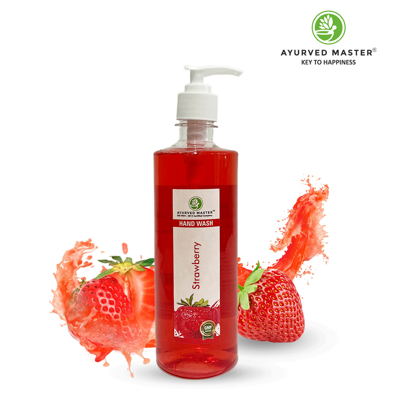 Advanced Skincare Moisturizing Liquid Strawberry Hand Wash Refill Bottle, Fights 100 illlness Causing Germs | 500ML