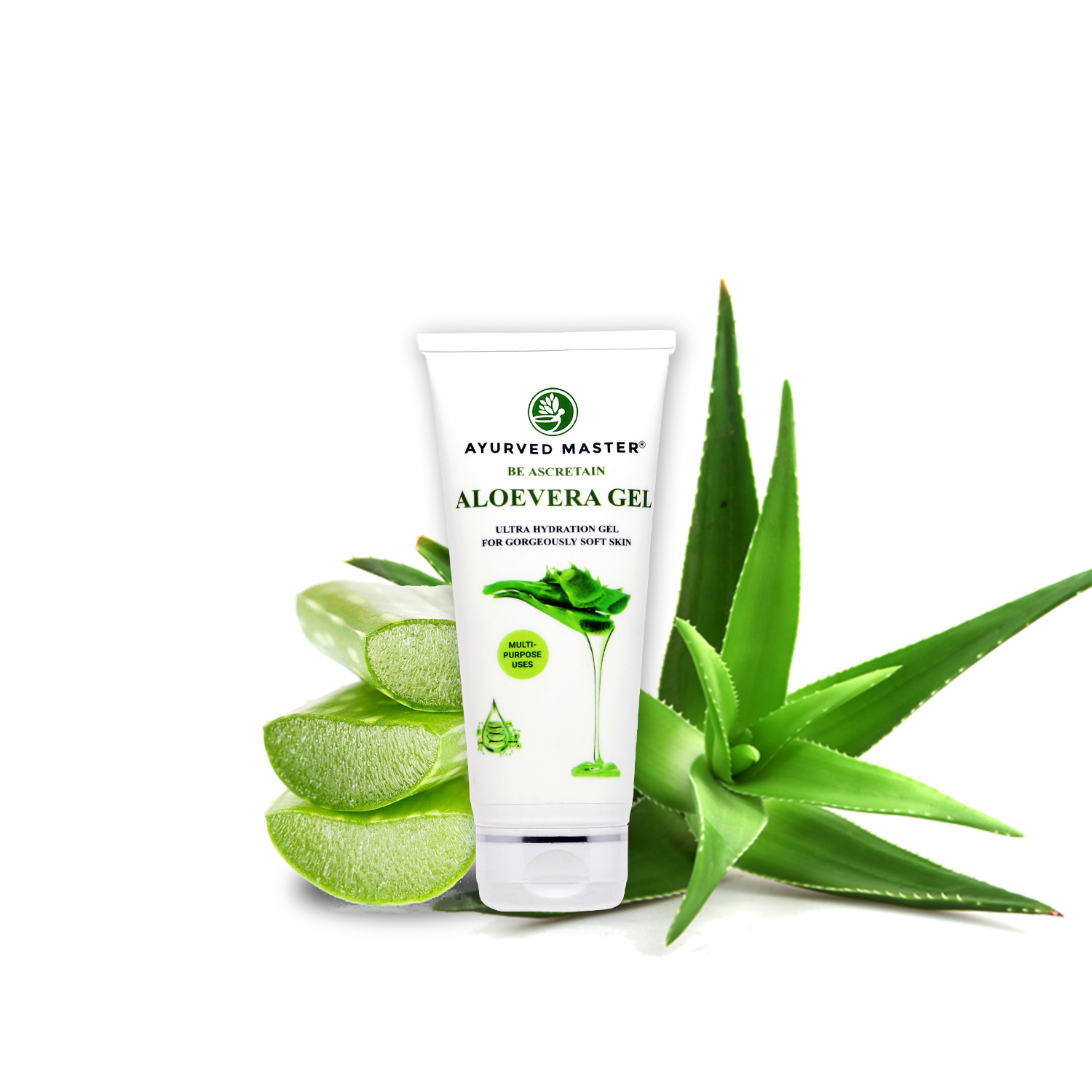 Premium Quality Ultra Hydrating and ultra  Moisturizing Aloevera gel, this is Upto 99% Pure Aloe Vera Gel it is used for Silky, Soft and Smoothens Skin | 50GM