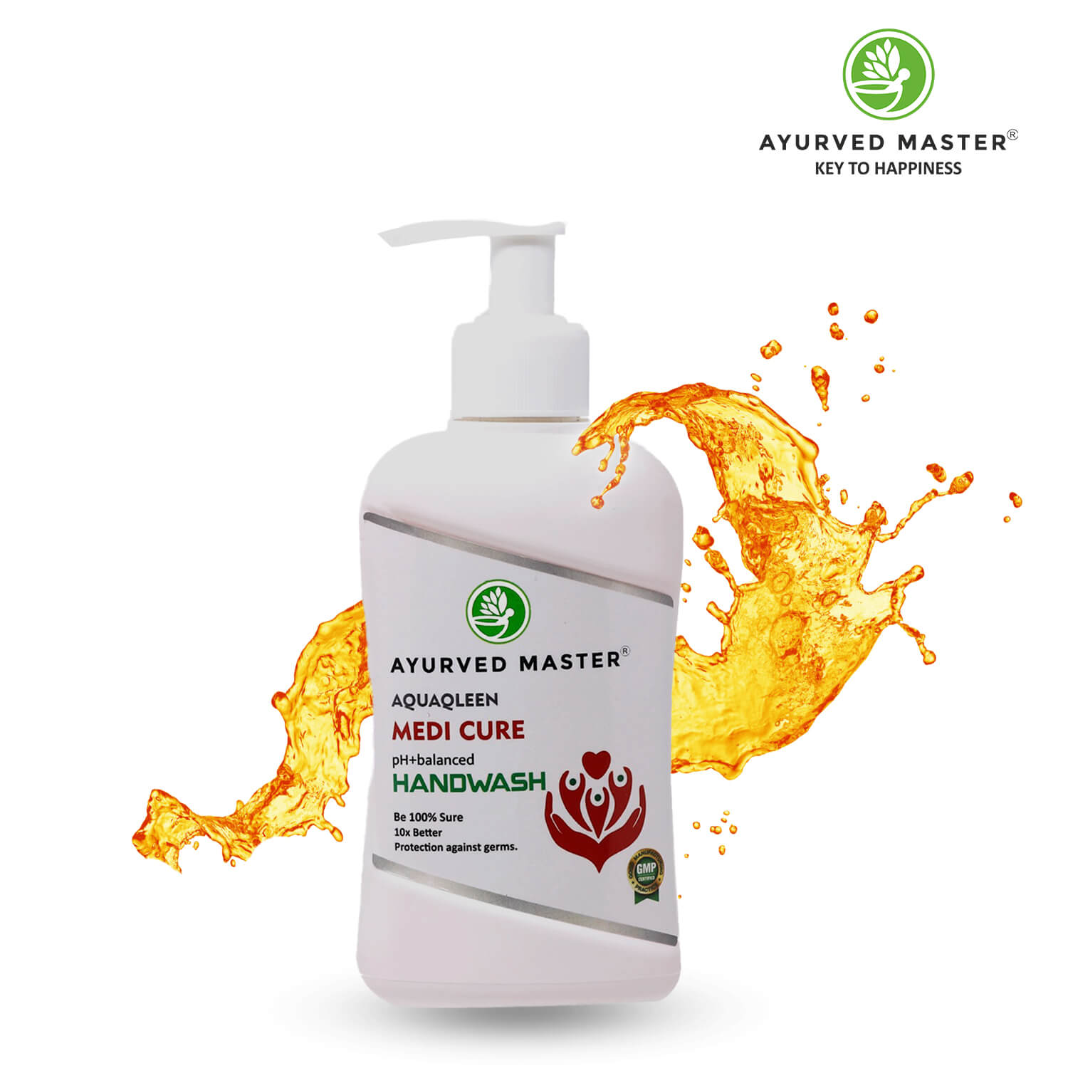 Advanced Skincare Moisturizing Liquid Medicure Hand Wash Dispenser Bottle, Fights 100 illness Causing Germs | 250ML